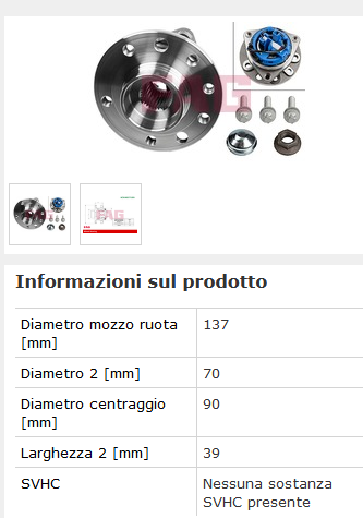 713 6442 70 Kit cuscinetto ruota