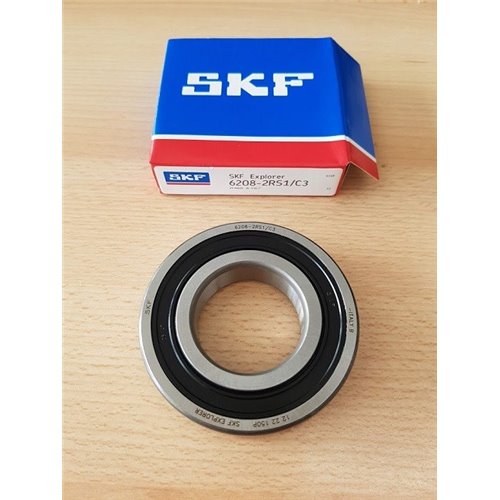 Cuscinetto Rigido a Sfere 6208-2RS1/C3 SKF 40x80x18 62082RSC3,6208-2RS1/C3,6208-2RSR-C3,6208-2RS-C3,6208-C-2RSR-C3,