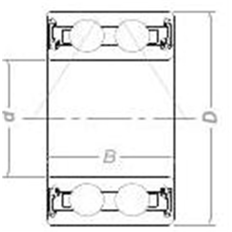 Cuscinetto 40BD49T12DDUKCG48S01 NSK 40X62X20.625 2RS Weight 0,190