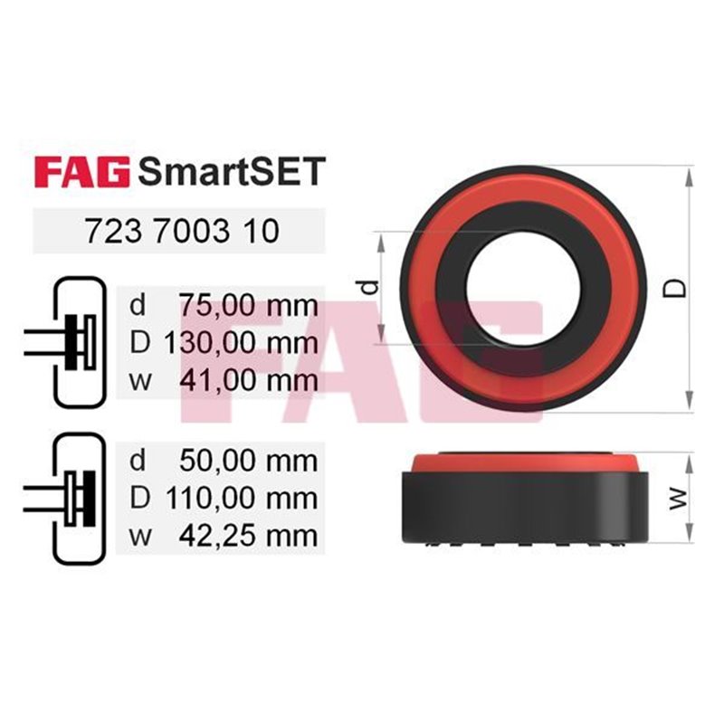 Cuscinetto 723 7003 10  Fag 75x130x41 Weight 2,187