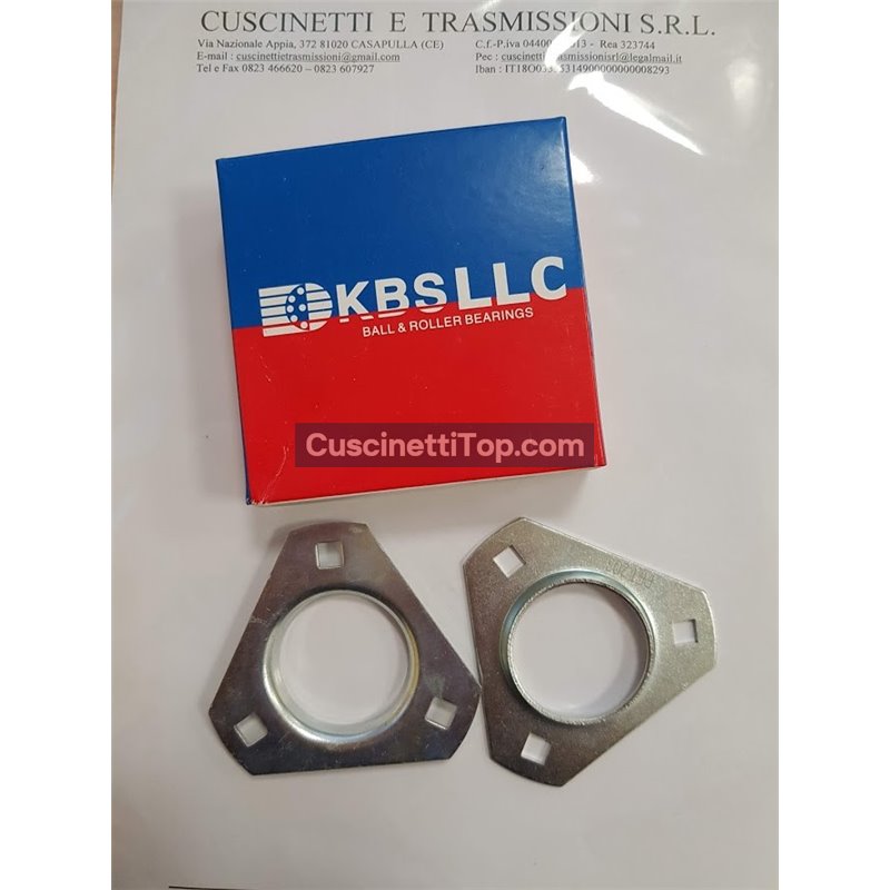 Flangia supporto PFT201 in acciaio stampato forma triangolare KBS/USA