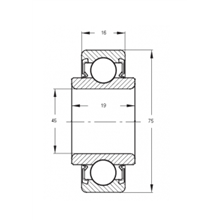 Cuscinetto 114-751.2RS FLT-PBF 45x75x19