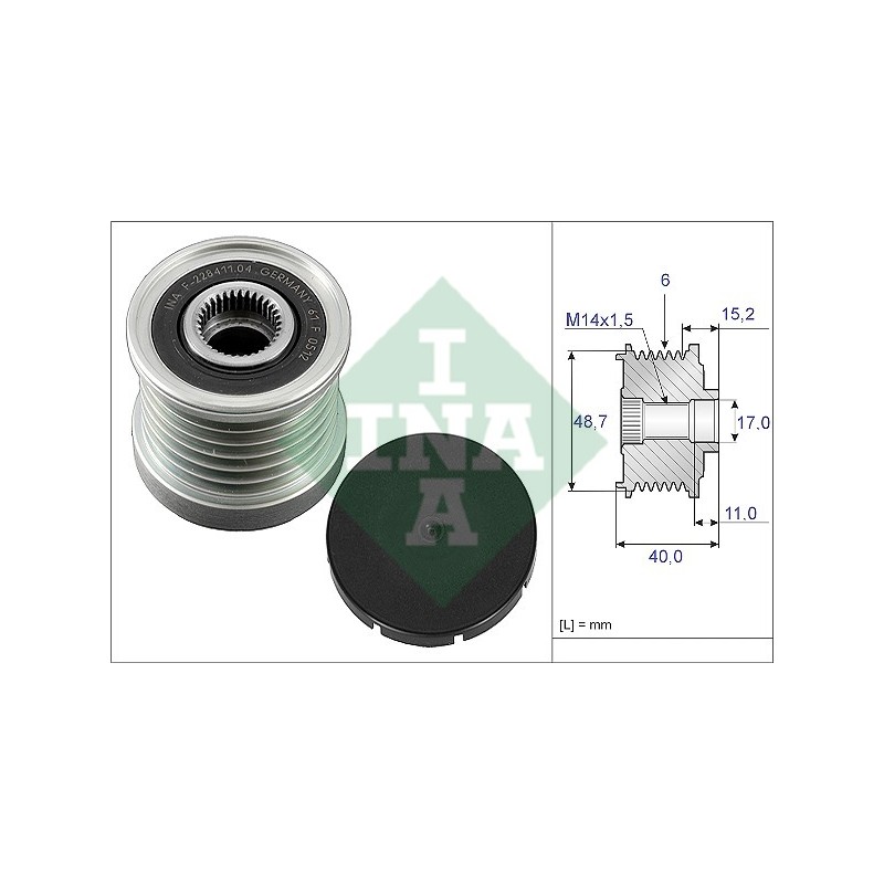 Cuscinetto F-228411.04 (535 0038 10) Ina (17x55,4x41,5) F-22841104 ,535003810