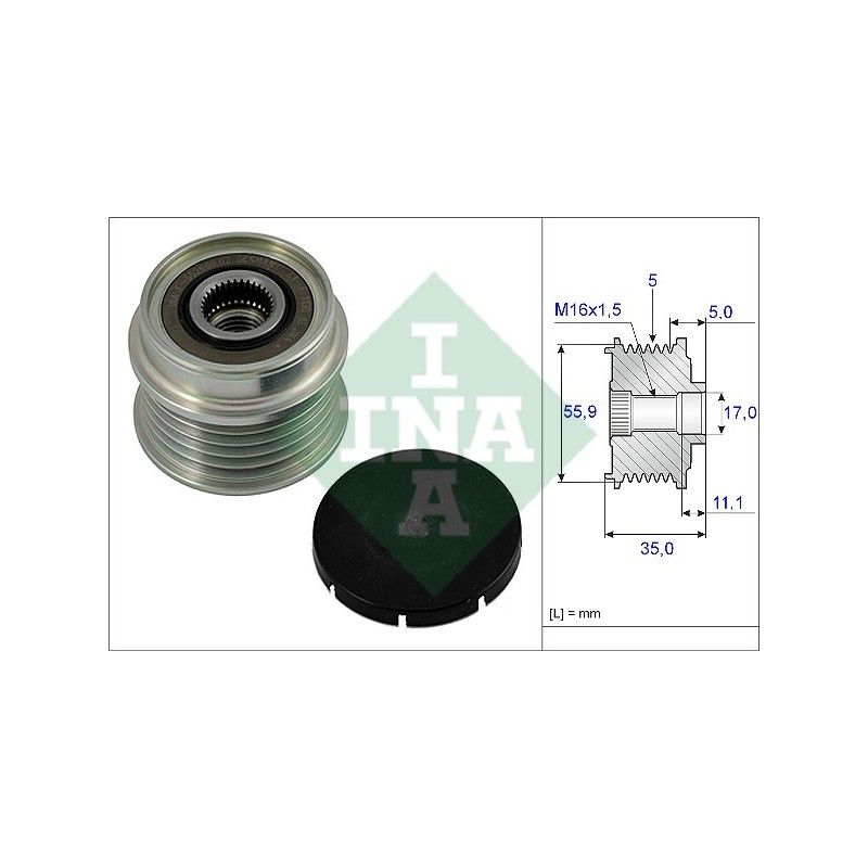 Cuscinetto F-552699.02 INA (14,5/17x61x34,7) 0,500 F-55269902 ,535000510