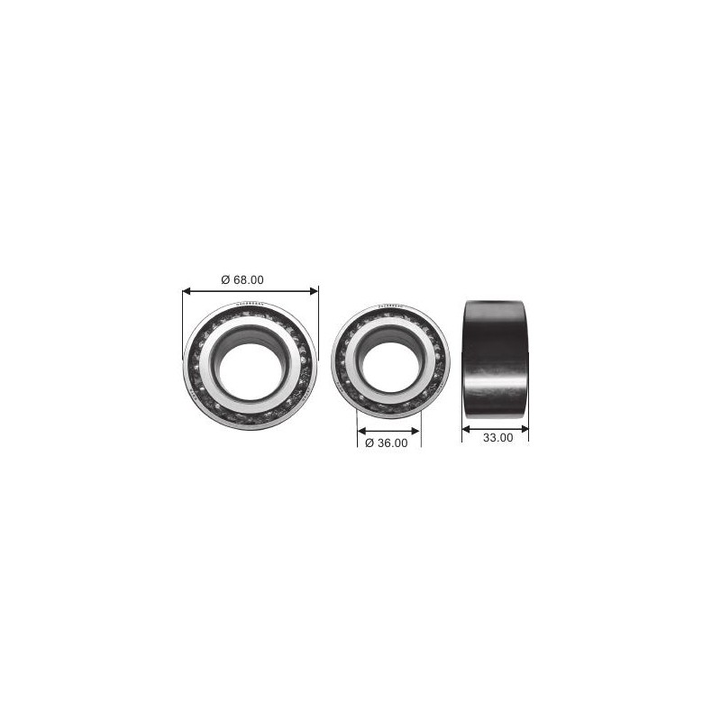 Cuscinetto DAC 3668 AWCS36 KOYO (36x68x33) Weight 0,468 dac3668awcs36,36bwd04ca59,0926736002,09267-36003,