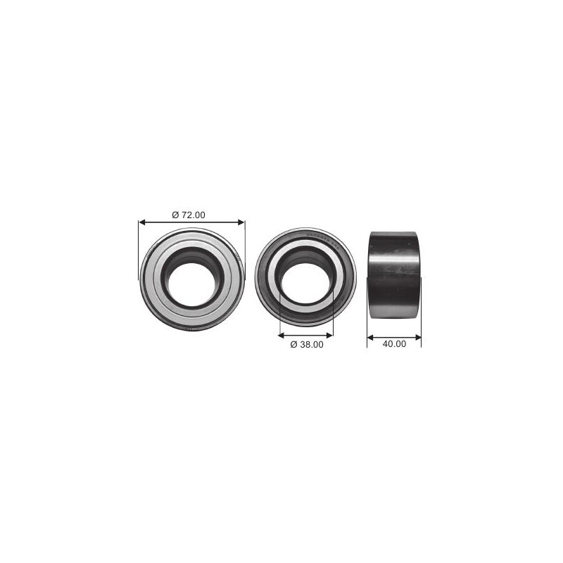 Cuscinetto DAC 3872W-10CS42 KOYO (38x72x40) Weight 0,650 DAC3872W10CS42,44300­SX8­004,44300­SB2­962,38BWD04CA60,
