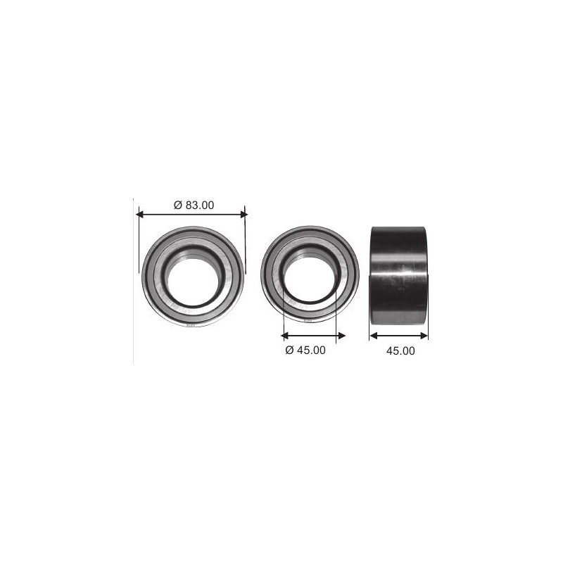 Cuscinetto DAC 4583 CS62 KOYO (45x83x45) Weight 0,976 DAC4583CS62,J00126151,45BWD06,0969LLCS28
