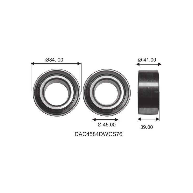 Cuscinetto DAC 4584 DWCS76 KOYO (45x84x41) Weight 1,003 DAC4584DWCS76,45BWD03,VKBA3710,MB633430