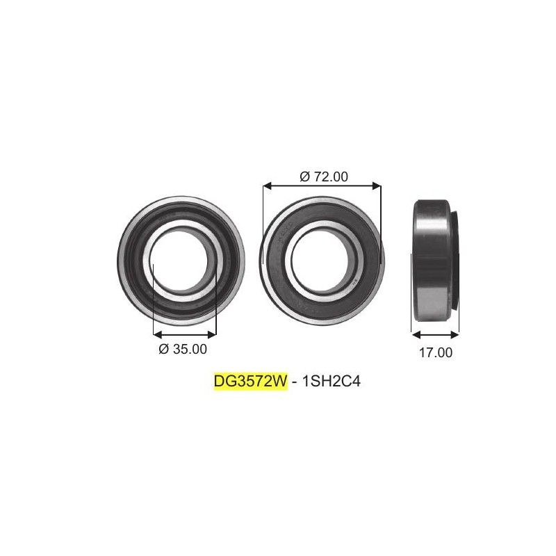 Cuscinetto DG 3572 W-1 SH2 C4 Koyo (35x72x17) Weight 0,33 DG3572W1SH2C4,MB569972 Cuscinetto DG 3572 W-1 SH2 C4 Koyo (35x72x17) Weight 0,33 DG3572W1SH2C4,MB569972