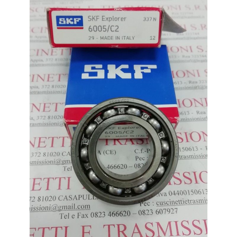 Cuscinetto 6005/C2 SKF 25x47x12 Peso 0,076 6005C2,6005/C2,6005-C2 Cuscinetto 6005/C2 SKF 25x47x12 Peso 0,076 6005C2,6005/C2,6005-C2