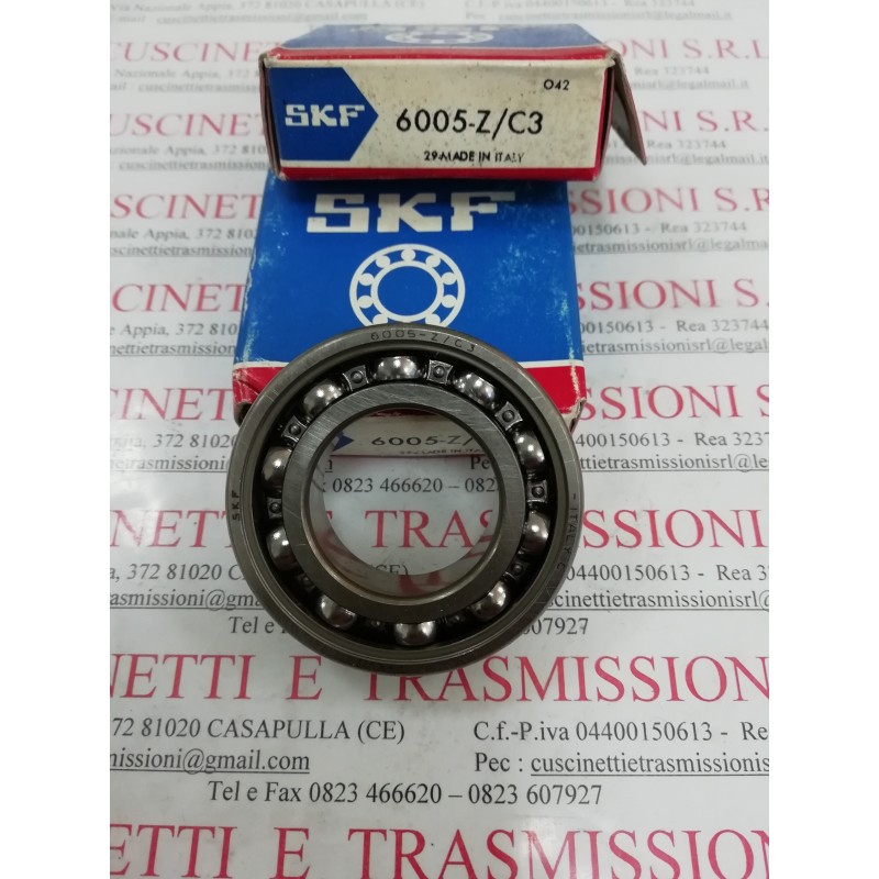 Cuscinetto 6005-Z/C3 SKF 25x47x12 Weight 0,077 6005ZC3 Cuscinetto 6005-Z/C3 SKF 25x47x12 Weight 0,077 6005ZC3