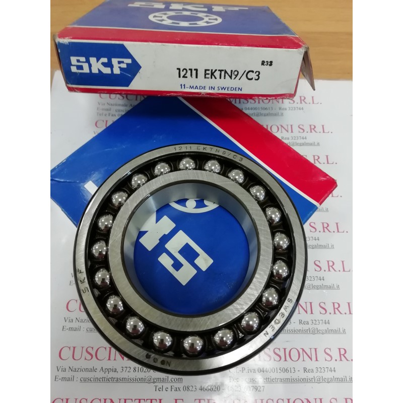 Cuscinetto 1211 EKTN9/C3 SKF 55x100x21 Weight 0,673 1211EKTN9C3