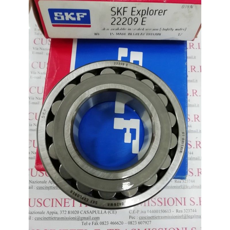 Cuscinetto 22209 E SKF 45x85x23 Weight 0,5649 22209,22209E,22209CCW33,22209E1,22209E1XL Cuscinetto 22209 E SKF 45x85x23 Weight 0,5649 22209,22209E,22209CCW33,22209E1,22209E1XL