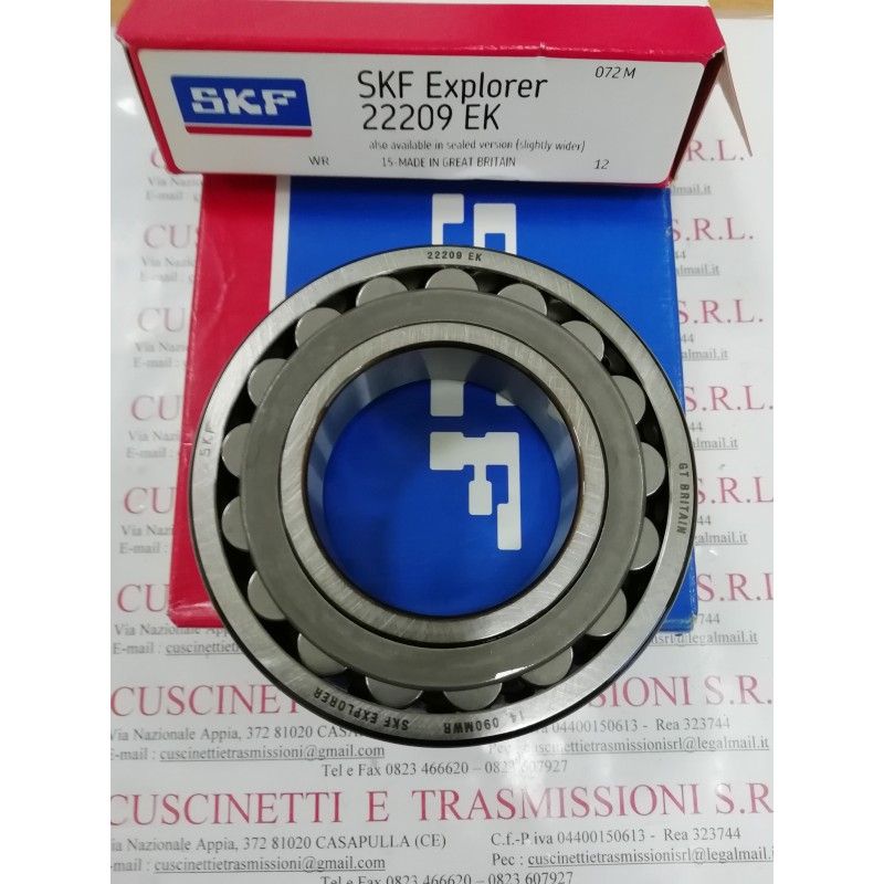 Cuscinetto 22209 EK SKF 45x85x23 Weight 0,5523 22209EK