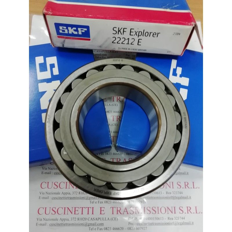 Cuscinetto 22212 E SKF 60x110x28 Weight 1,1395 22212,22212E,22212CCW33,22212E1,22212E1XL, Cuscinetto 22212 E SKF 60x110x28 Weight 1,1395 22212,22212E,22212CCW33,22212E1,22212E1XL,