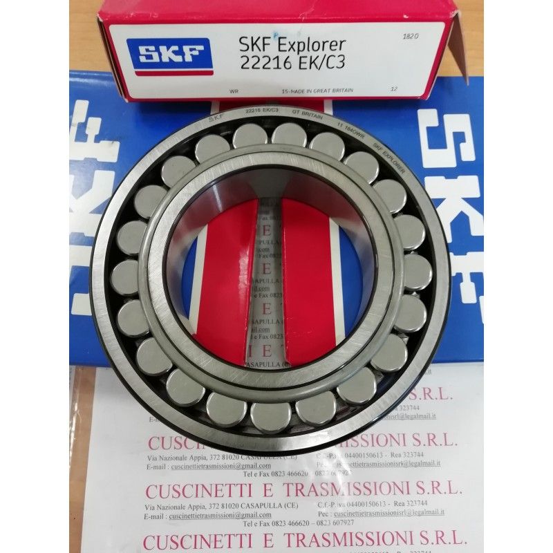 Cuscinetto 22216 EK/C3 SKF 80x140x33 Weight 2,0469 22216EKC3