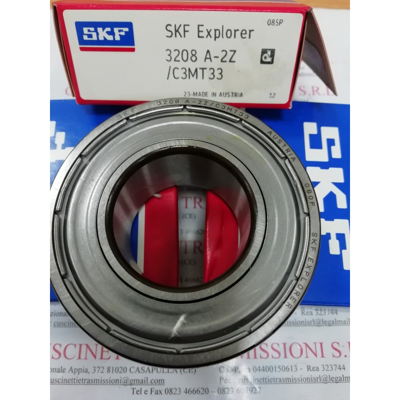 Cuscinetto 3208 A-2Z/C3MT33 SKF 40x80x30,2 Gabbia in acciaio Peso 0,601 32082zc3,3208-2zc3,3208zzc3,3208a2zc3mt33,3208bd2ztvhc3,