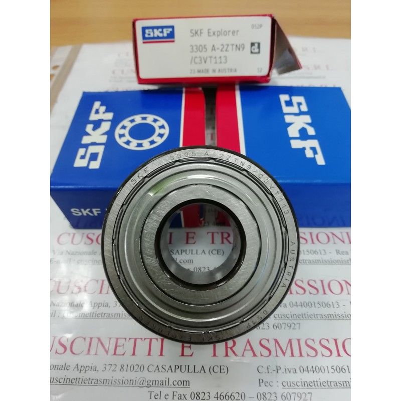 Cuscinetto 3305 A-2ZTN9/C3VT113 SKF 25x62x25,4 Weight 0,351 33052Z,3305-2Z,3305ZZ,3305-ZZ,3305A2ZTN9C3VT113