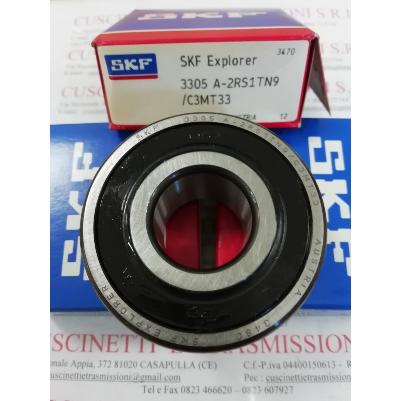 Cuscinetto 3305 A-2RS1TN9/C3MT33 SKF 25x62x25,4 Weight 0,35 33052RSC3,3305-2RS-C3,3305A2RS1TN9C3MT33