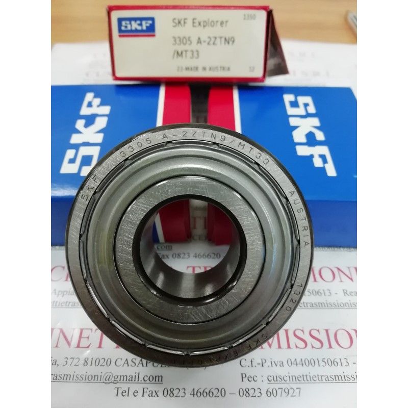 Cuscinetto 3305 A-2ZTN9/MT33 SKF 25x62x25,4 Peso 0,351 33052z,3305-2z,3305zz,3305-zz,3305a2ztn9mt33,3305bd2ztvh,5305zz,