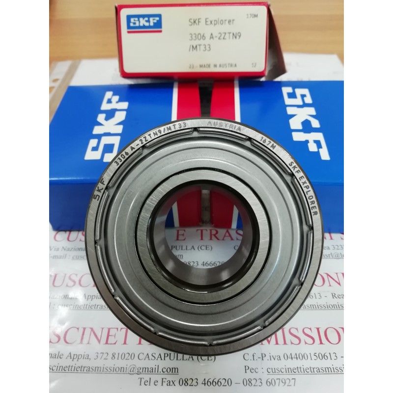 Cuscinetto 3306 A-2ZTN9/MT33 SKF 30x72x30,2 Peso 0,5473 33062z,3306-2z,3306zz,3306-zz,3306a2ztn9mt33,3306bd2ztvh,5306zz,