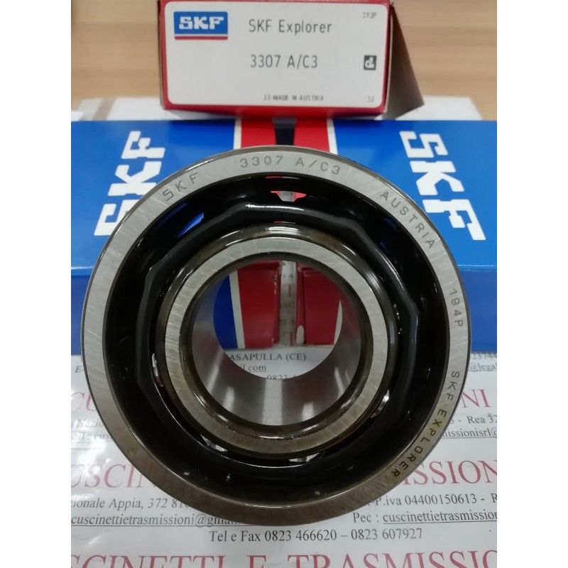 Cuscinetto 3307 A/C3 SKF 35x80x34,9 Gabbia in acciaio 3307C3,3307-C3,3307/C3,3307AC3 Cuscinetto 3307 A/C3 SKF 35x80x34,9 Gabbia in acciaio 3307C3,3307-C3,3307/C3,3307AC3