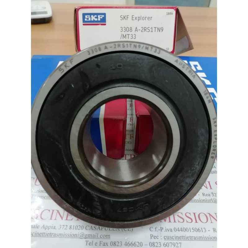 Cuscinetto 3308 A-2RS1TN9/MT33 SKF 40x90x36,5 Weight 0,955 33082RS,3308-2RS,3308A2RS1TN9MT33 Cuscinetto 3308 A-2RS1TN9/MT33 SKF 40x90x36,5 Weight 0,955 33082RS,3308-2RS,3308A2RS1TN9MT33