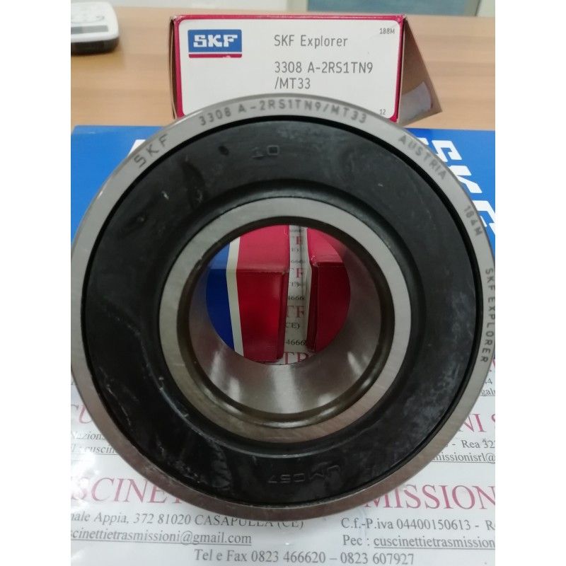 Cuscinetto 3308 A-2RS1TN9/MT33 SKF 40x90x36,5 Weight 0,955 33082RS,3308-2RS,3308A2RS1TN9MT33
