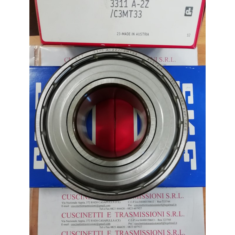 Cuscinetto 3311 A-2Z/C3MT33 SKF 55x120x49,2 gabbia in acciaio 3311a2zc3mt33,