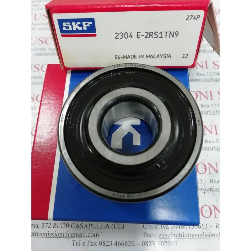 Cuscinetto 2304 E-2RS1TN9 SKF 20x52x21 Weight 0,205 2304E2RS1TN9 Cuscinetto 2304 E-2RS1TN9 SKF 20x52x21 Weight 0,205 2304E2RS1TN9