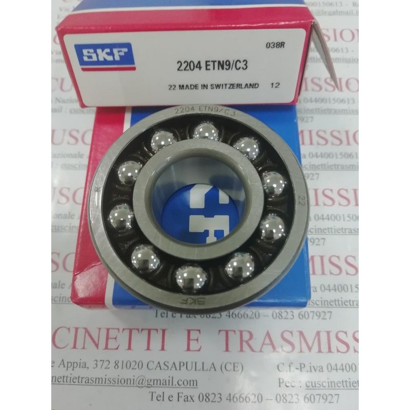 Cuscinetto 2204 ETN9/C3 SKF 20x47x18 Weight 0,125 2204ETN9C3,2204,2204-TVH-C3,2204-C3