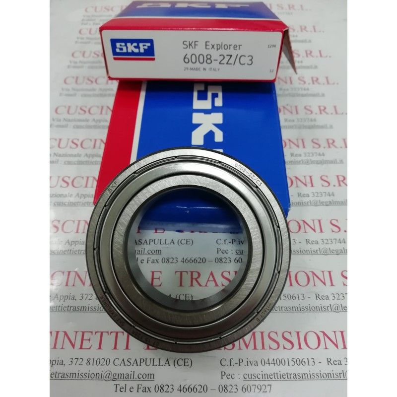 Cuscinetto Rigido a Sfere 6008-2Z/C3 SKF 40x68x15 6008-2Z/C3,60082ZC3,6008-ZZ-C3,6008-C-2Z-C3,6008ZZC3,6008-2Z-C3