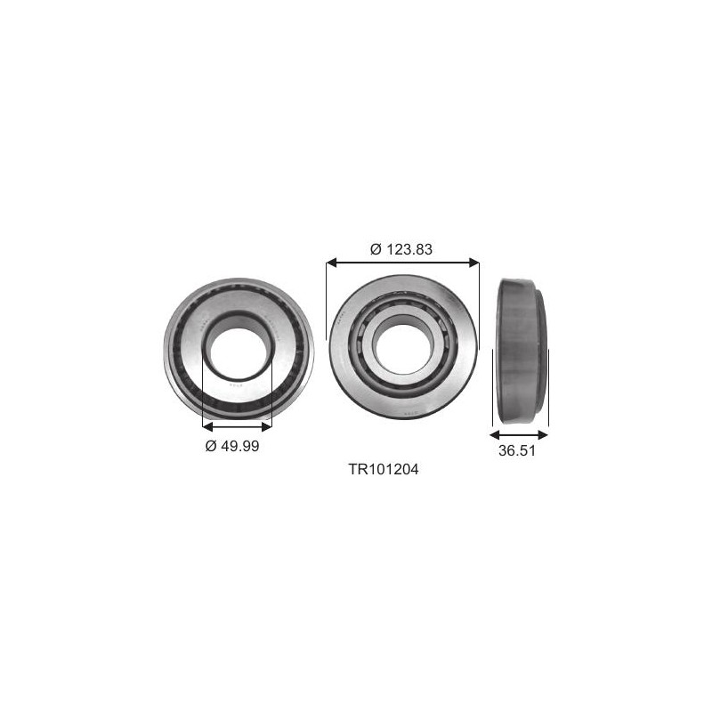 Cuscinetto TR 101204 KOYO (50x123,825x36,513/25,4) Weight 2,121 TR101204,90366-49001-TOYOTA