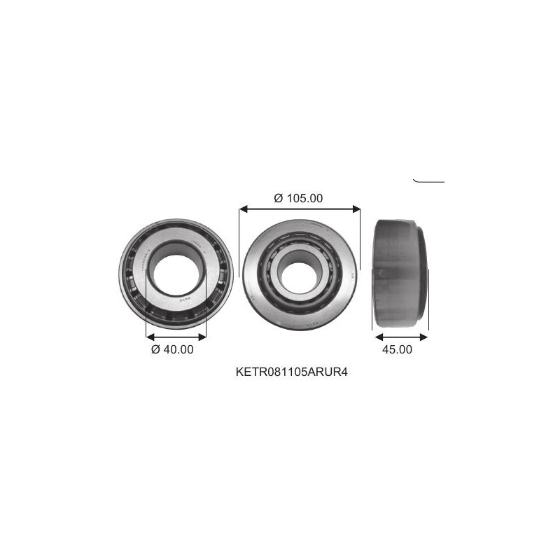 Cuscinetto KETR 081105 AR UR4 KOYO (40x105x45) Weight 2,6 KETR081105ARUR4