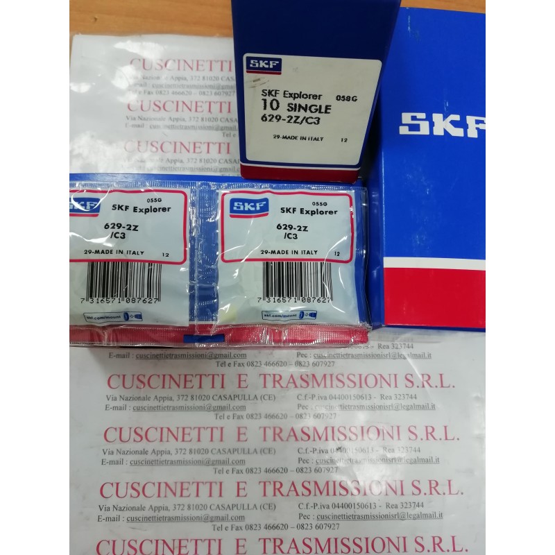 Cuscinetto 629-2Z/C3 SKF 9x26x8 Weight 0,0203 6292ZC3 Cuscinetto 629-2Z/C3 SKF 9x26x8 Weight 0,0203 6292ZC3