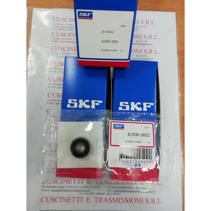 Cuscinetto 619/8-2RS1 SKF 8x19x6 Weight 0,0069 61982RS1,619/82RS,619/8-2RS Cuscinetto 619/8-2RS1 SKF 8x19x6 Weight 0,0069 61982RS1,619/82RS,619/8-2RS