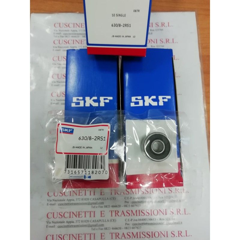 Cuscinetto 630/8-2RS1 SKF 8x22x11 Weight 0,018 630/82RS1,630/82rs1,630/8-2rs, Cuscinetto 630/8-2RS1 SKF 8x22x11 Weight 0,018 630/82RS1,630/82rs1,630/8-2rs,
