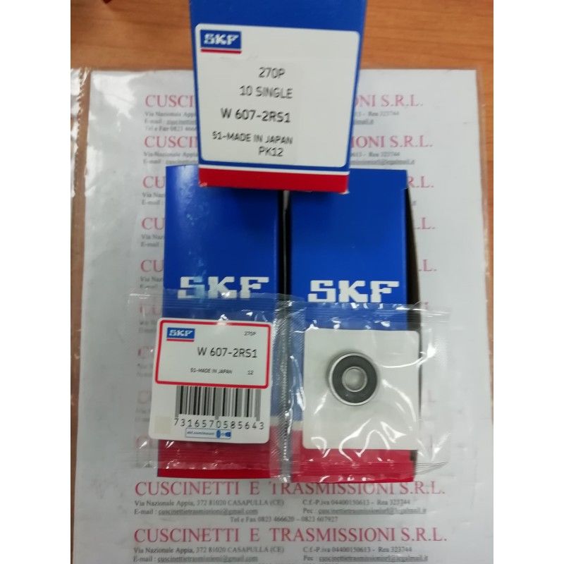 Cuscinetto W 607-2RS1 SKF 7x19x6 Weight 0,0072 W6072RS1