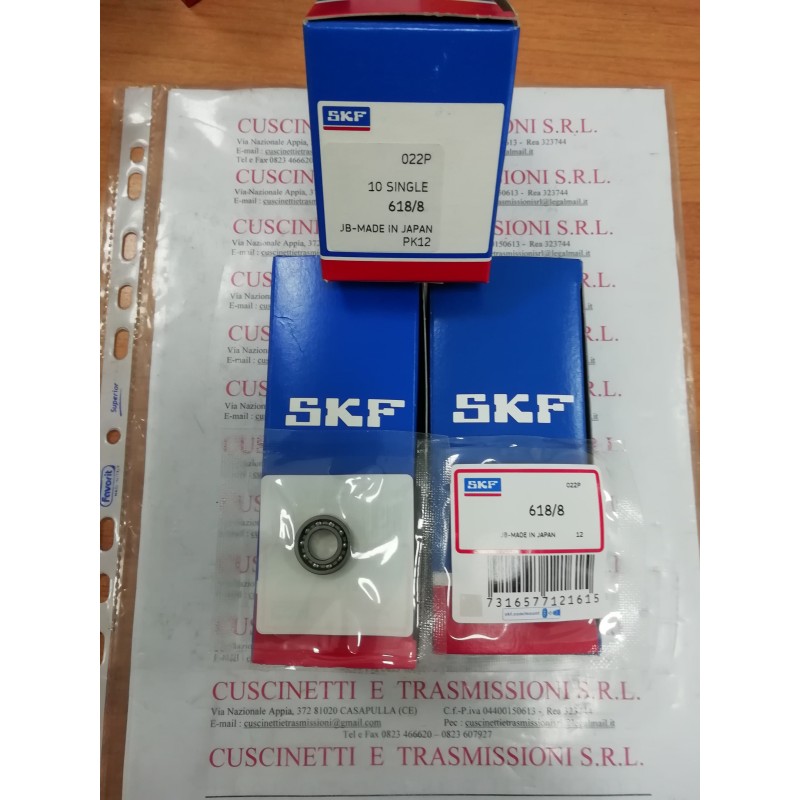 Cuscinetto 618/8 SKF 8x16x4 Weight 0,0035 6188,618/8,688,