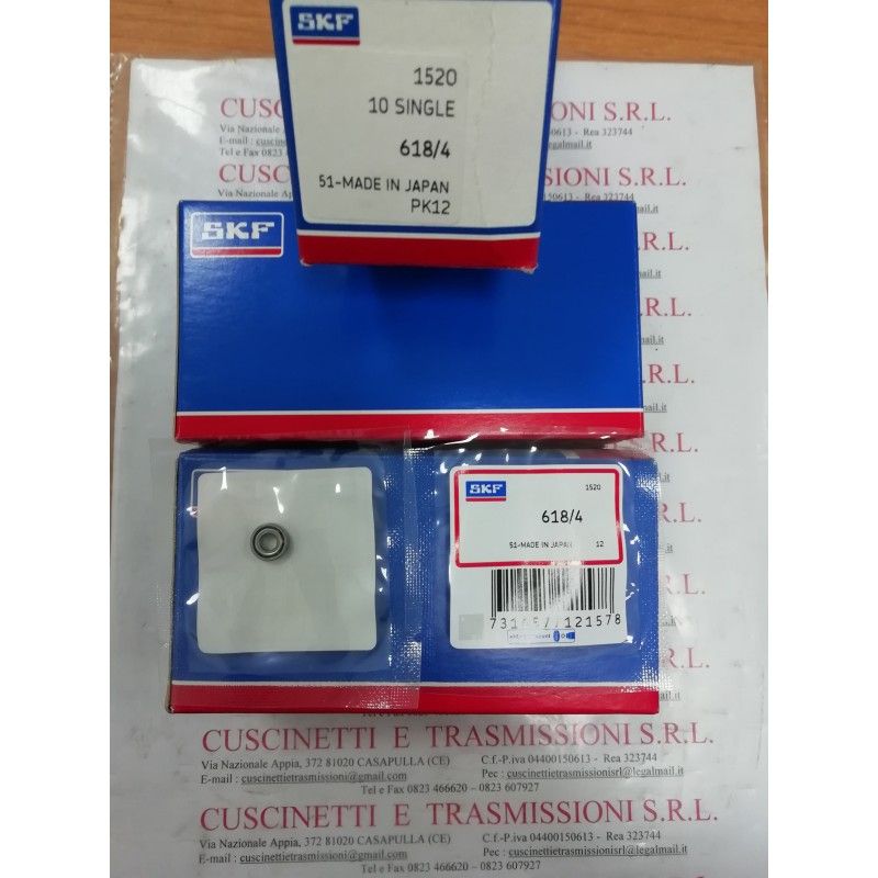 Cuscinetto 618/4 SKF 4x9x2,5 Weight 0,0007 6184,618/4,618-4,684, Cuscinetto 618/4 SKF 4x9x2,5 Weight 0,0007 6184,618/4,618-4,684,