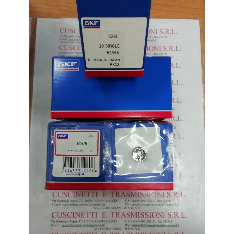 Cuscinetto 619/5 SKF 5x13x4 Weight 0,0023 6195,619/5,619-5,619/5, Cuscinetto 619/5 SKF 5x13x4 Weight 0,0023 6195,619/5,619-5,619/5,