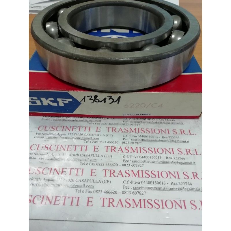 Cuscinetto 6220/C4 SKF 100x180x34 Weight 3,1649 6220C4,6220/C4,6220-C4 Cuscinetto 6220/C4 SKF 100x180x34 Weight 3,1649 6220C4,6220/C4,6220-C4