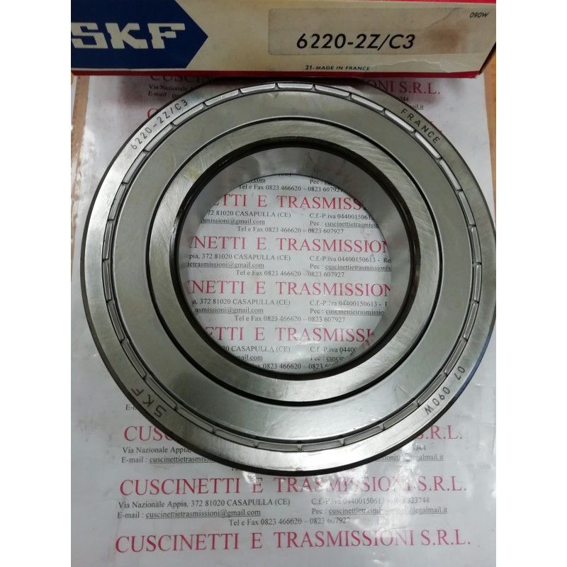 Cuscinetto 6220-2Z/C3 SKF 100x180x34 Weight 3,2424 6220-2Z/C3,62202ZC3,6220-ZZ-C3,6220-C-2Z-C3,6220ZZC3,6220-2Z-C3