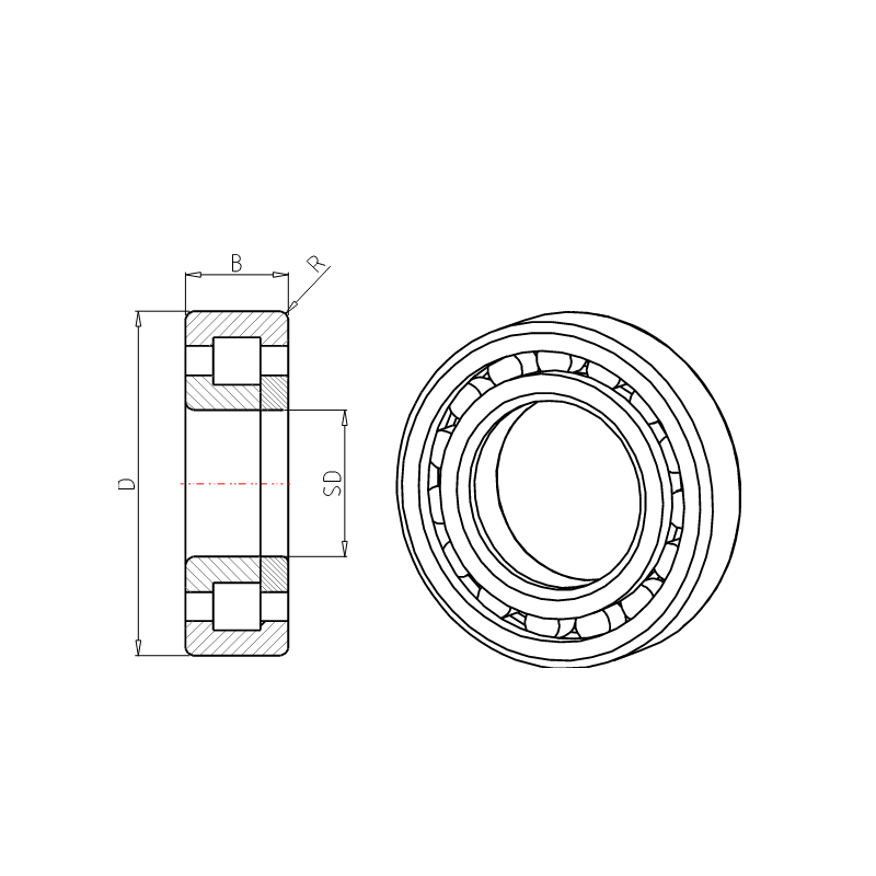 Cuscinetto NUP 2304 E TVP2 KOYO (20x52x21) Weight 0,22 NUP2304ETVP2