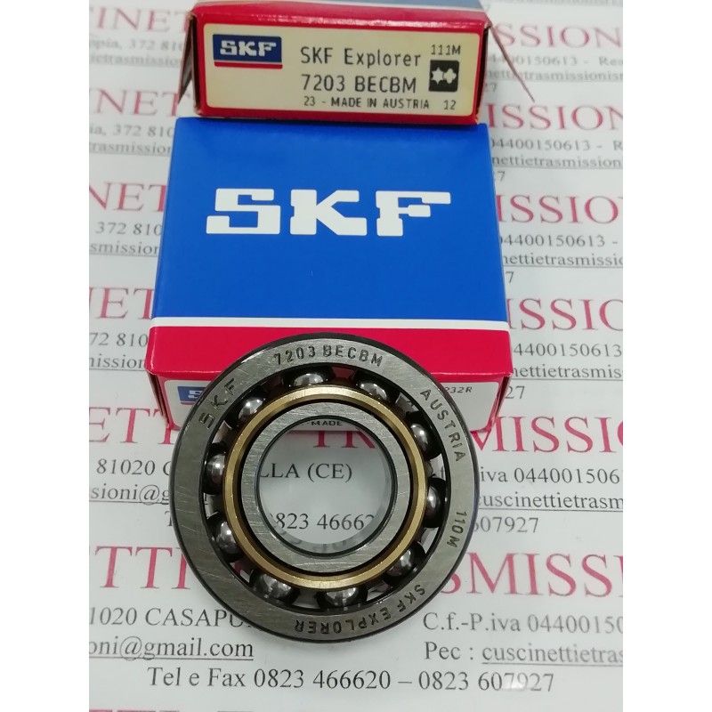 Cuscinetto 7203 BECBM SKF 17x40x12 Weight 0,0696 7203BECBM