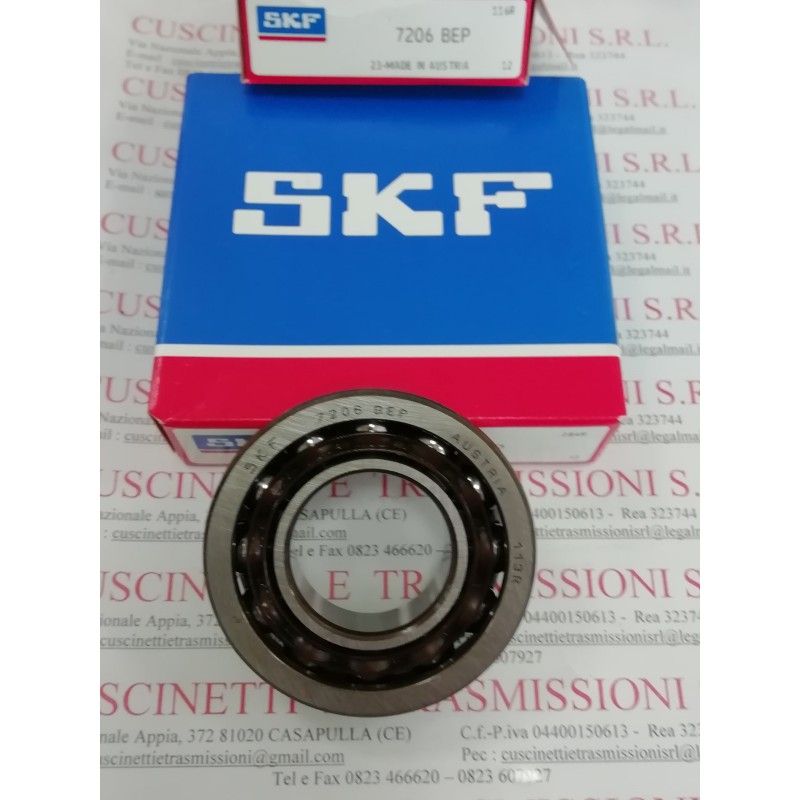 Cuscinetto 7206 BEP SKF 30x62x16 Weight 0,188 7206,7206bep,7206btvp,7206bxltvp,7206tvh,7206b,7206tn,7206btn Cuscinetto 7206 BEP SKF 30x62x16 Weight 0,188 7206,7206bep,7206btvp,7206bxltvp,7206tvh,7206b,7206tn,7206btn
