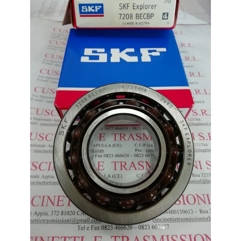 Cuscinetto 7208 BECBP SKF 40x80x18 Weight 0,356 7208BECBP