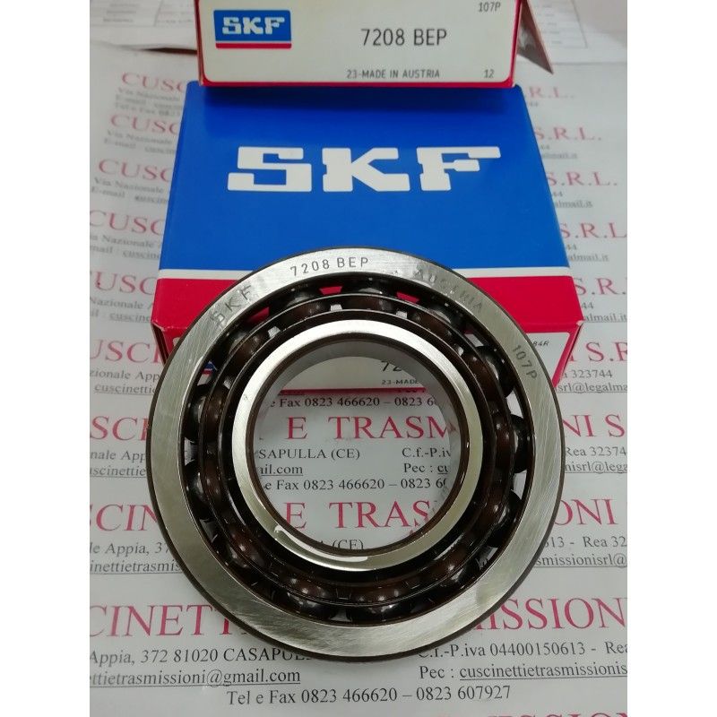 Cuscinetto 7208 BEP SKF 40x80x18 Weight 0,356 7208BEP Cuscinetto 7208 BEP SKF 40x80x18 Weight 0,356 7208BEP