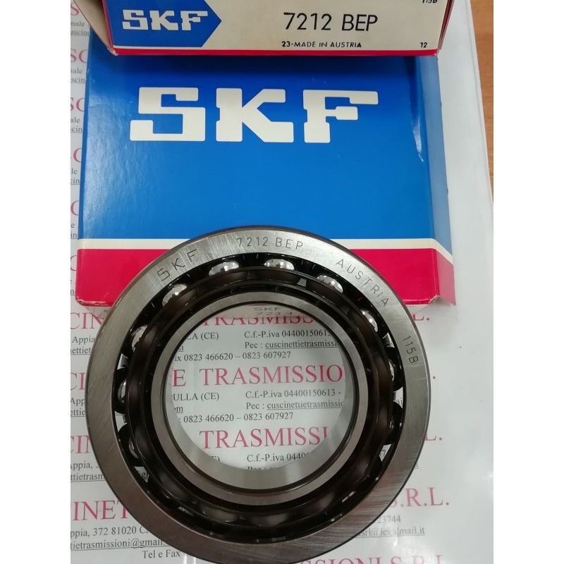 Cuscinetto 7212 BEP SKF 60x110x22 Weight 0,777 7212BEP Cuscinetto 7212 BEP SKF 60x110x22 Weight 0,777 7212BEP