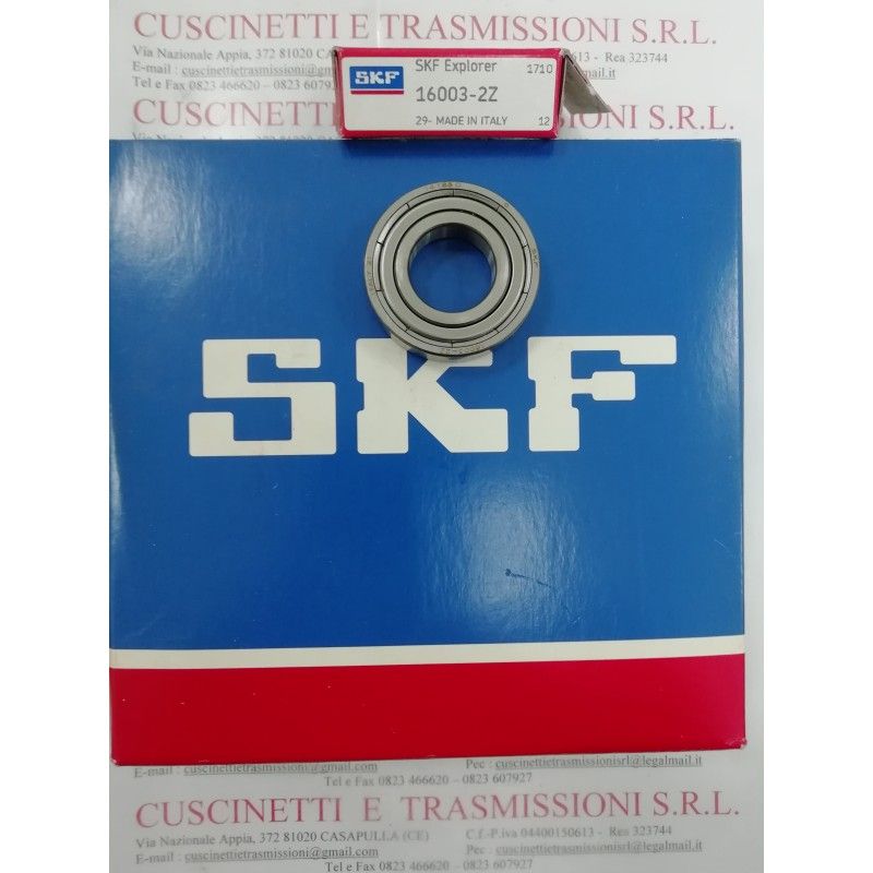 Cuscinetto 16003-2Z SKF 17x35x8 Weight 0,033 160032Z,16003ZZ, Cuscinetto 16003-2Z SKF 17x35x8 Weight 0,033 160032Z,16003ZZ,
